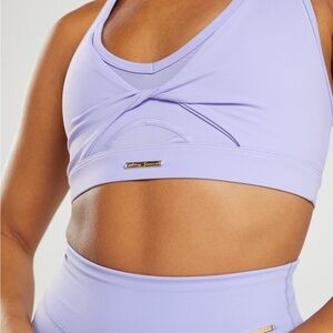 Gymshark Whitney Simmons Collab Twist Front Sports Bra - wildflower purple